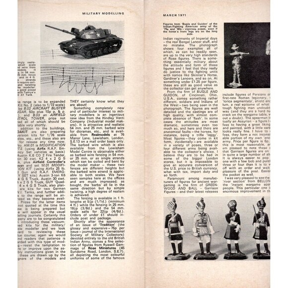 Vintage Military Modelling Magazine March 1971 Issue No. 3 Plans & Reviews - Picture 3 of 5